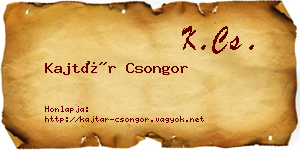 Kajtár Csongor névjegykártya