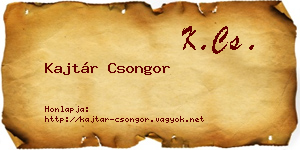 Kajtár Csongor névjegykártya
