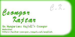 csongor kajtar business card